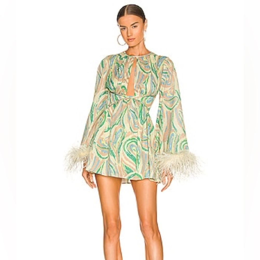 Alice McCall Swan Lake Mini Dress in Citrus